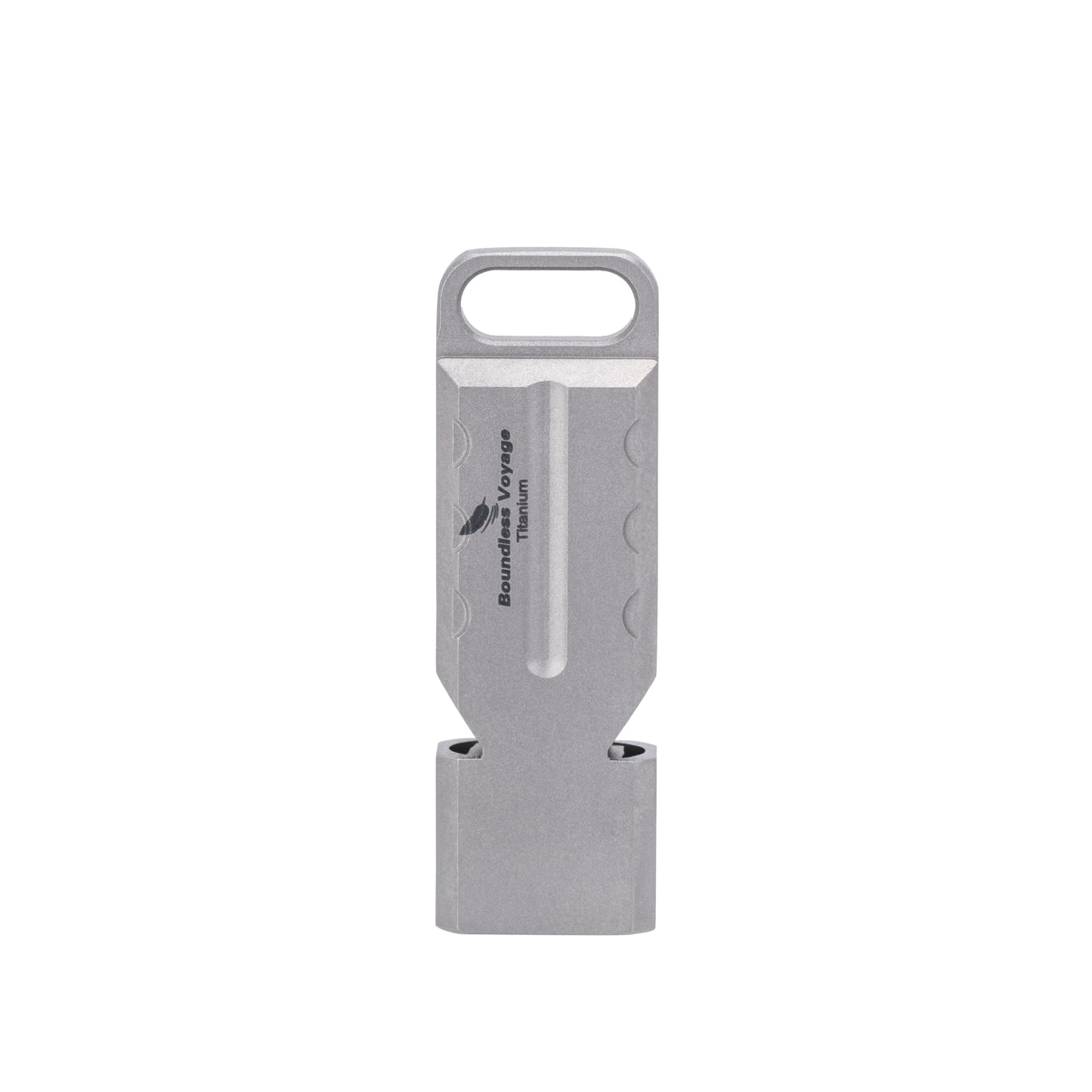 Boundless Voyage TA1 Titanium Dual Tube Survival Whistle – High Decibel Emergency Safety Whistle for Camping, Hiking, Backpacking & Outdoor Rescue