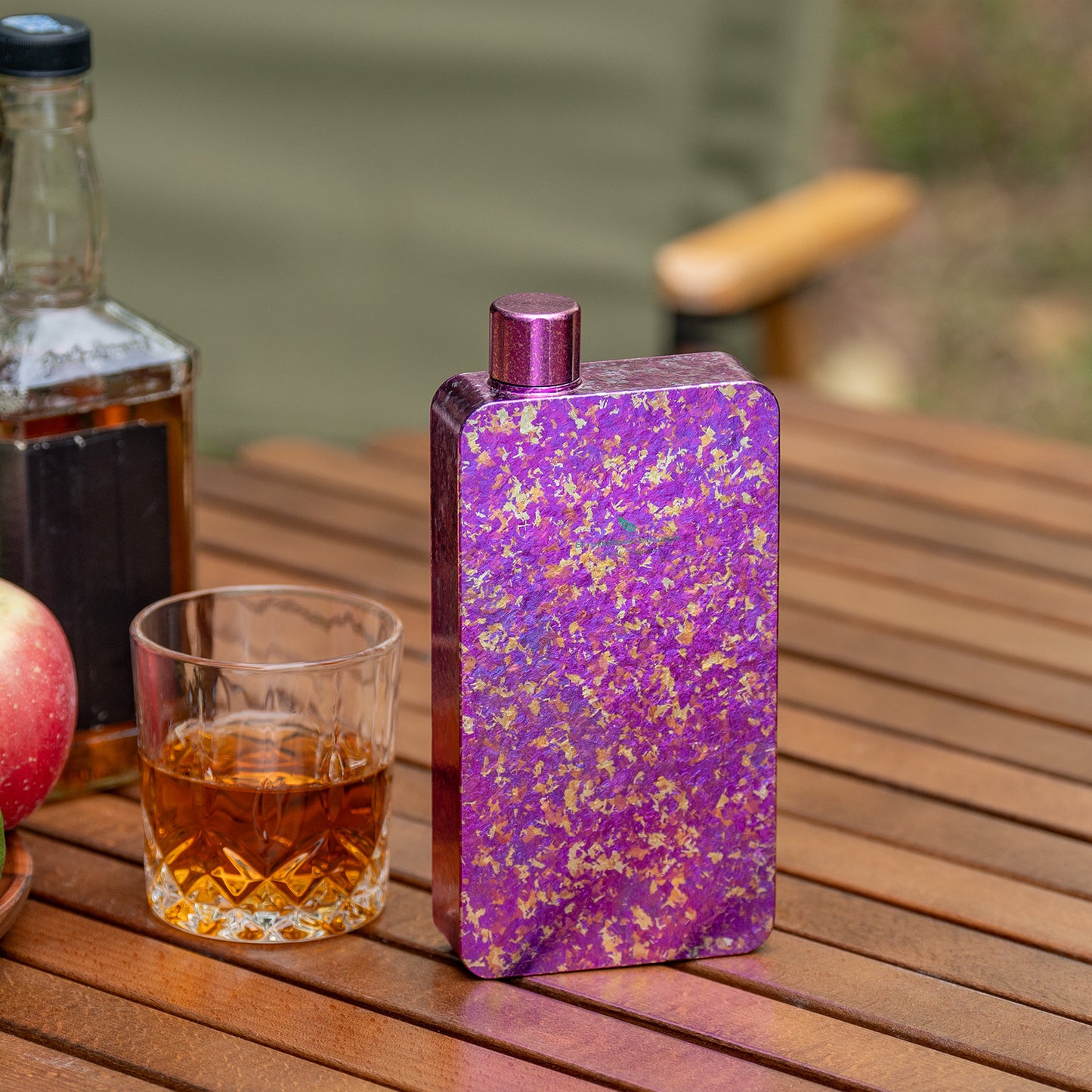 Boundless Voyage 400ml Titanium Flask with Funnel – Lightweight Leakproof Hip Flask for Camping, Travel & Everyday Carry