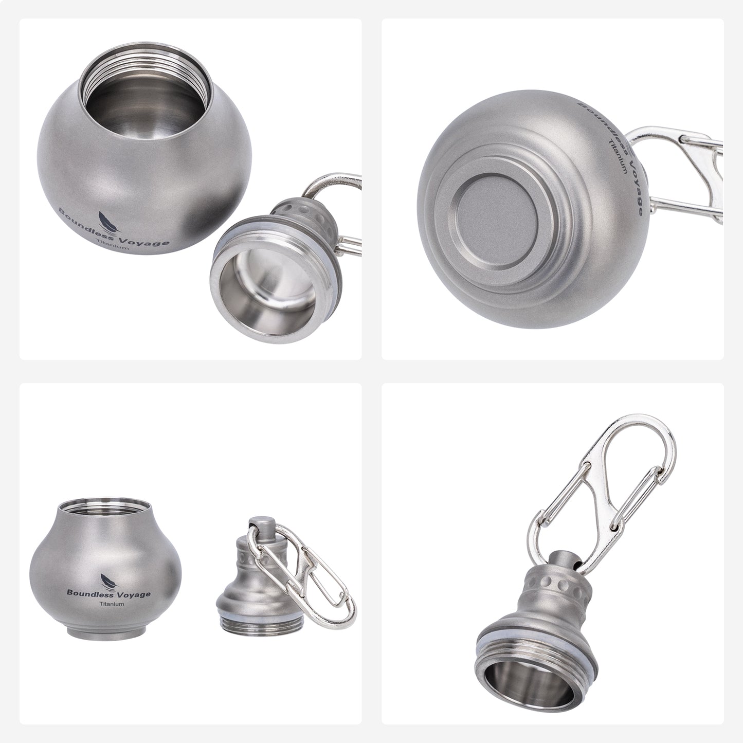 Boundless Voyage Titanium Mini Medicine Bottle – Ultralight Waterproof Pill Jar for Travel, EDC & Outdoor Use