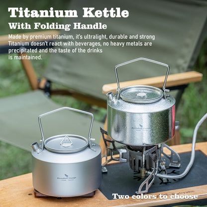 Boundless Voyage Titanium Kettle With Folding Handle 1000ml