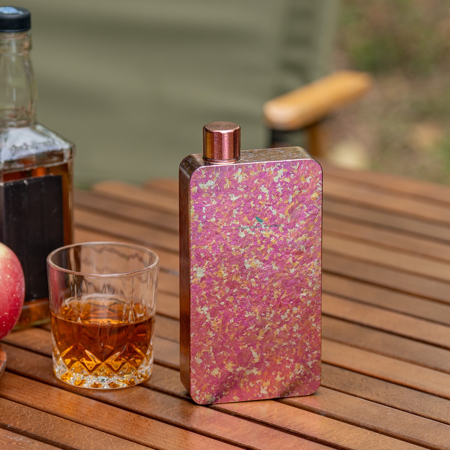 Boundless Voyage 400ml Titanium Flask with Funnel – Lightweight Leakproof Hip Flask for Camping, Travel & Everyday Carry