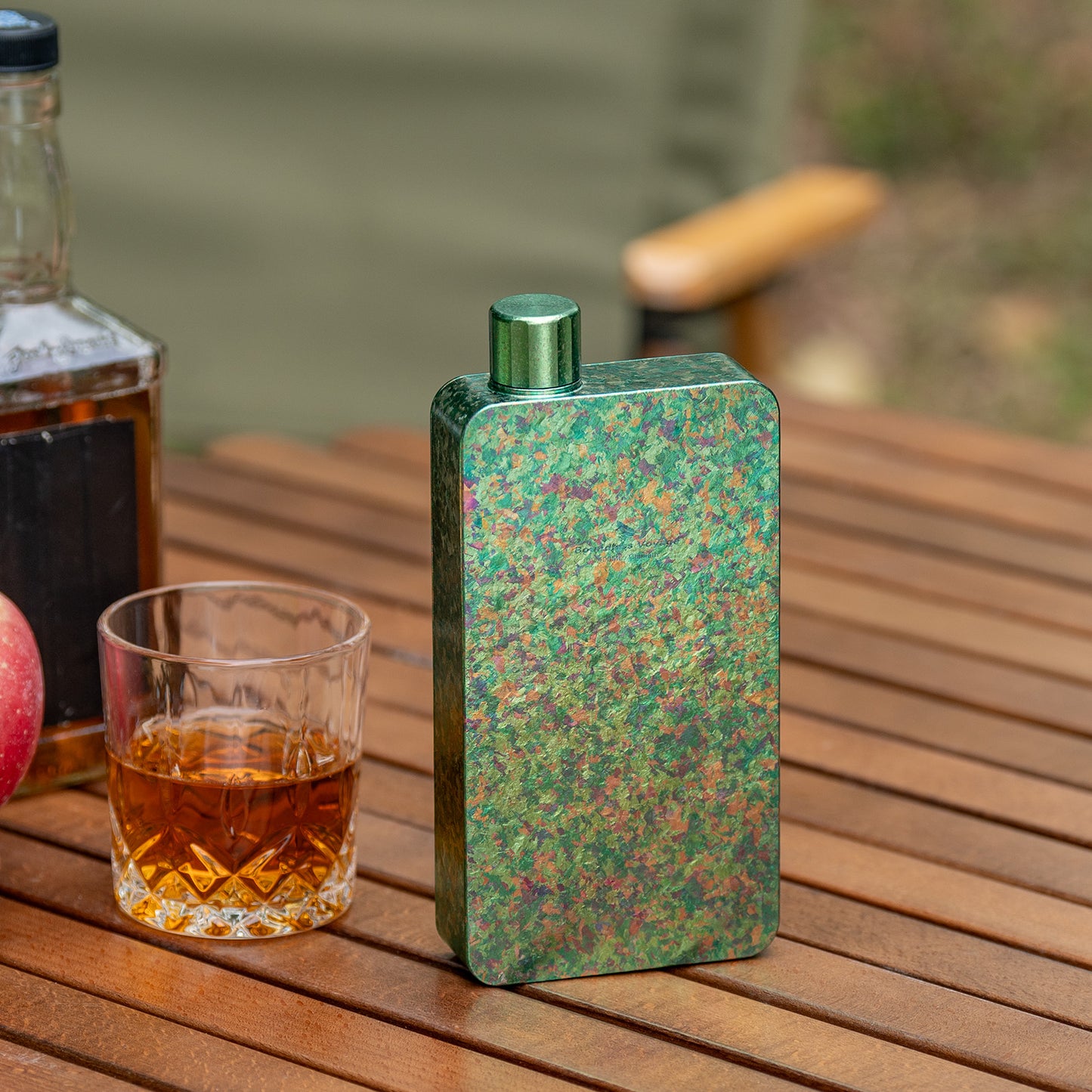 Boundless Voyage 400ml Titanium Flask with Funnel – Lightweight Leakproof Hip Flask for Camping, Travel & Everyday Carry