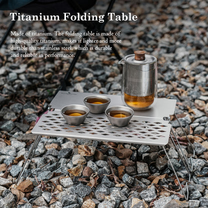 Boundless Voyage Titanium Folding Camping Table with Legs Outdoor Tableware Suitable for Picnic Camping Outdoor Hiking Ti2028C