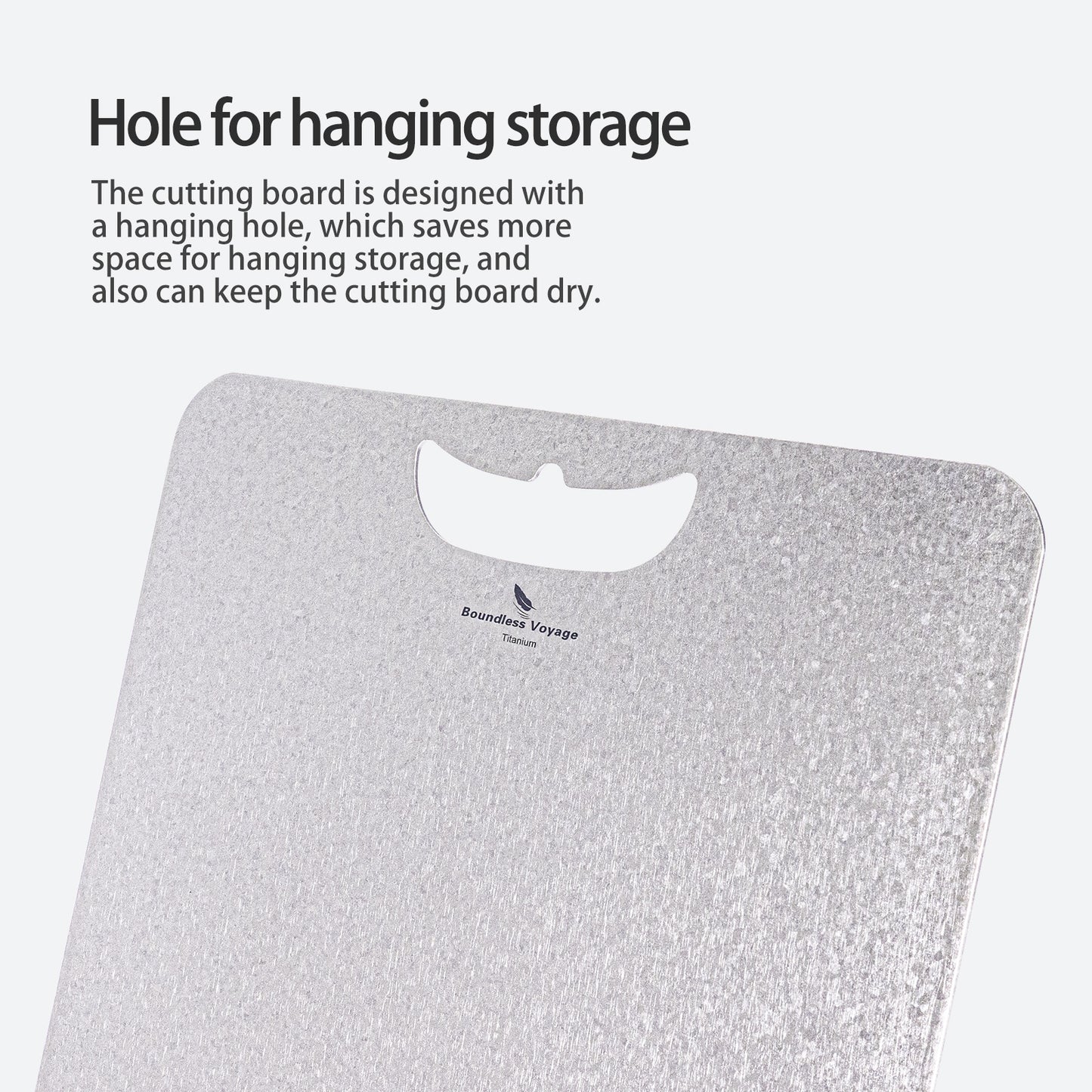 Boundless Voyage Pure Titanium Cutting Board – Ultralight, Durable & Multi-Purpose Chopping Board for Camping, Kitchen & Outdoor Use