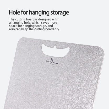 Boundless Voyage Titanium Chopping Board Lightweight Multifunctional Cutting Board with Hanging Hole Camping Fruits Vegetable Meat Metal Chopping Block Cutting Board for Kitchen Home Outdoor