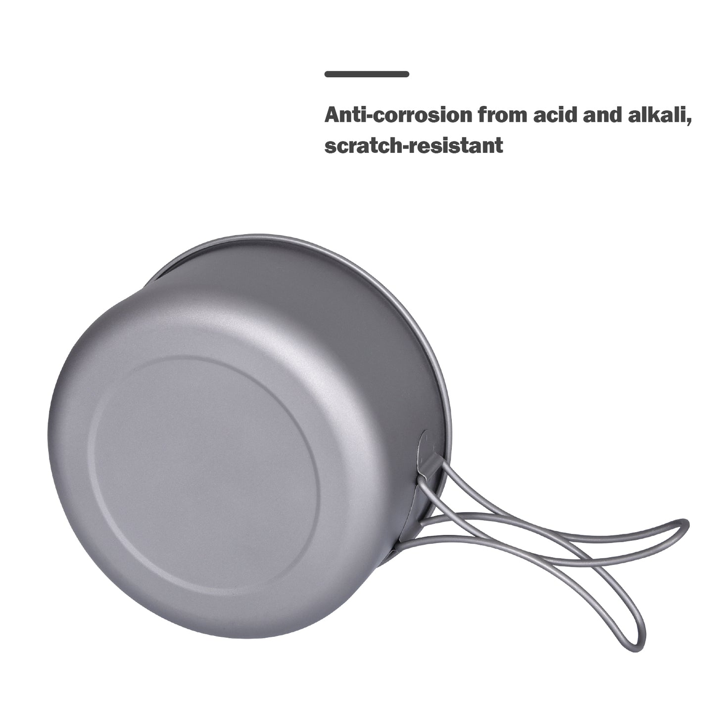 Boundless Voyage TA1 Titanium Pot & Pan Set 500ml + 1000ml with Lid – Ultralight Camping Cookware with Folding Handles for Hiking, Picnic & Outdoor Cooking