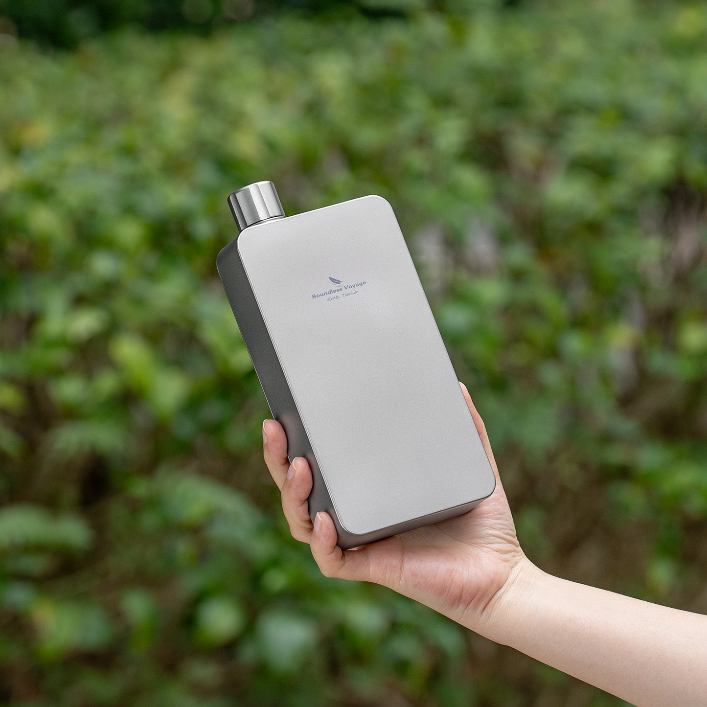 Boundless Voyage 400ml Titanium Flask with Funnel – Lightweight Leakproof Hip Flask for Camping, Travel & Everyday Carry