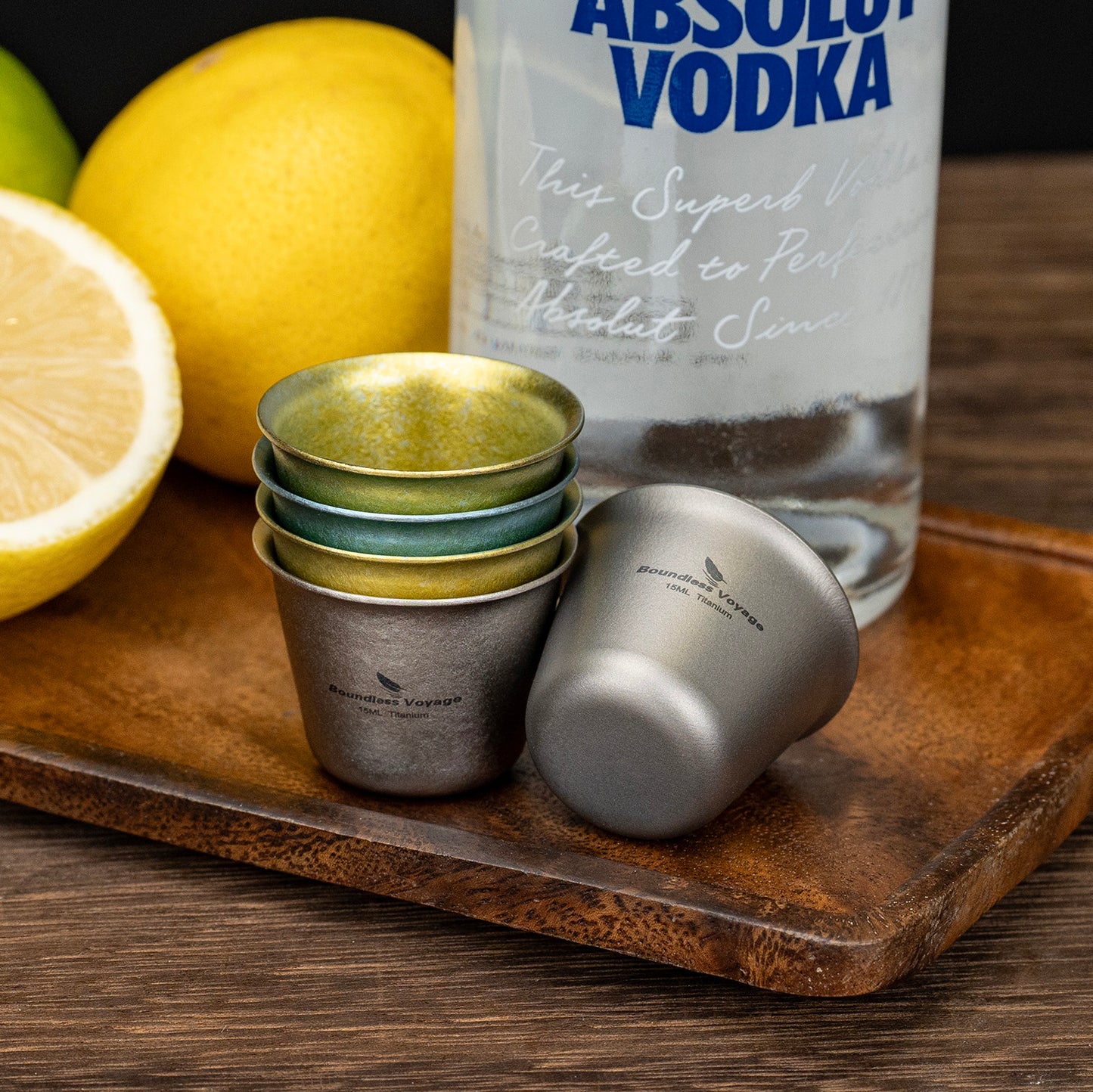 Boundless Voyage Ultralight Titanium Mini Cup | Portable Teacup & Whiskey Shot Glass | Small Metal Espresso Cup for Camping, Hiking & Home Use | BPA-Free & Healthy Drinkware