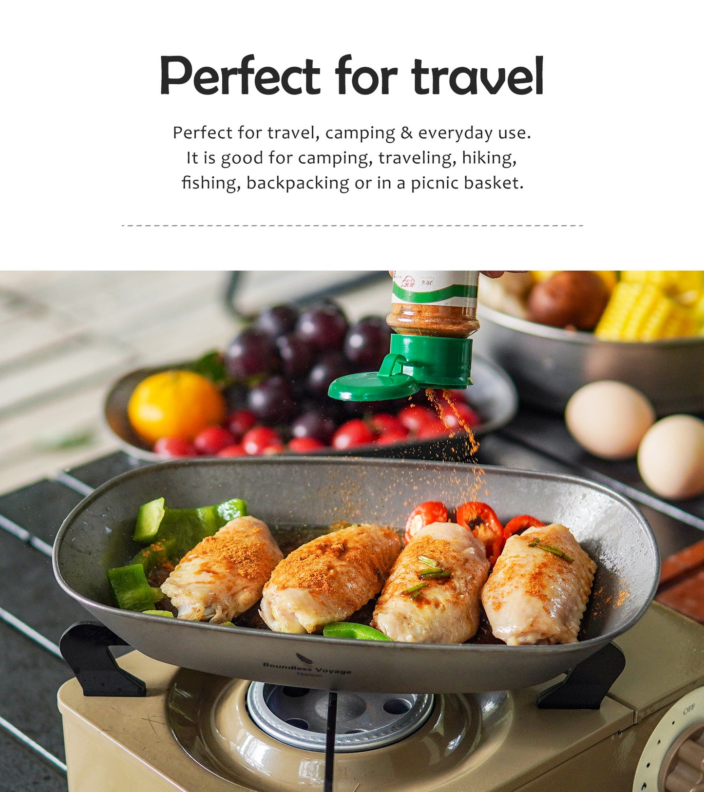 Boundless Voyage Pure Titanium Ultralight Plate – Portable Camping Dish with Carry Bag for Outdoor Tableware & Travel