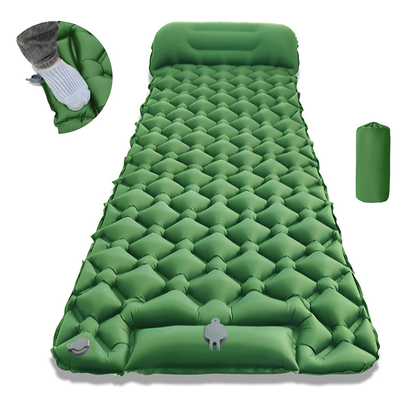 Ultralight Foot-Press Inflatable Sleeping Pad – Compact Waterproof Camping Air Mattress (800g, 2600cm³) for Solo Hiking & Backpacking