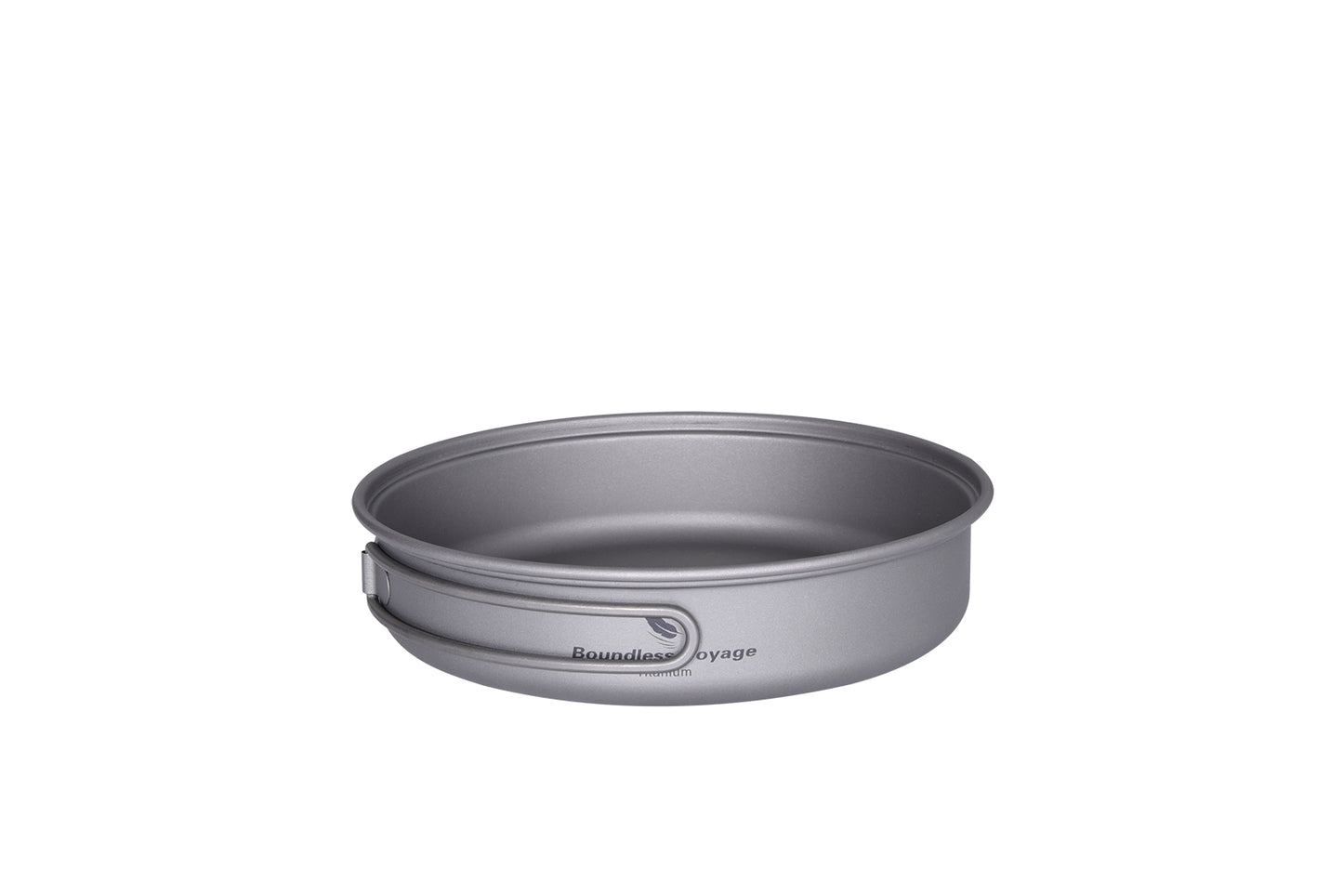 Boundless Voyage TA1 Titanium Pot & Pan Set 500ml + 1000ml with Lid – Ultralight Camping Cookware with Folding Handles for Hiking, Picnic & Outdoor Cooking