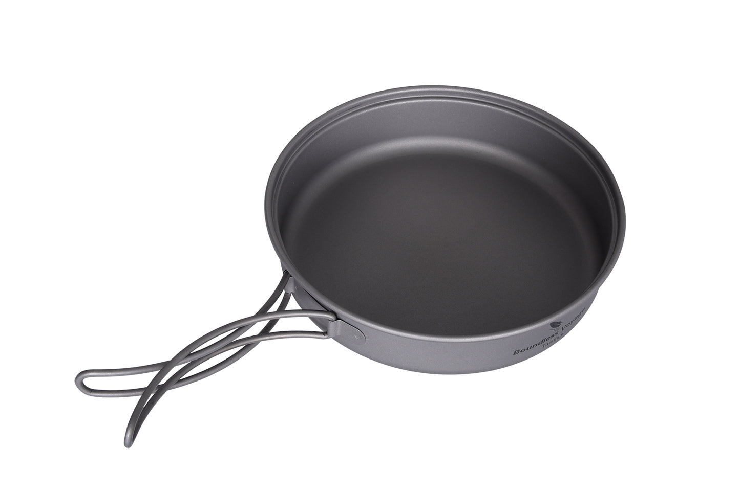 Boundless Voyage TA1 Titanium Pot & Pan Set 500ml + 1000ml with Lid – Ultralight Camping Cookware with Folding Handles for Hiking, Picnic & Outdoor Cooking