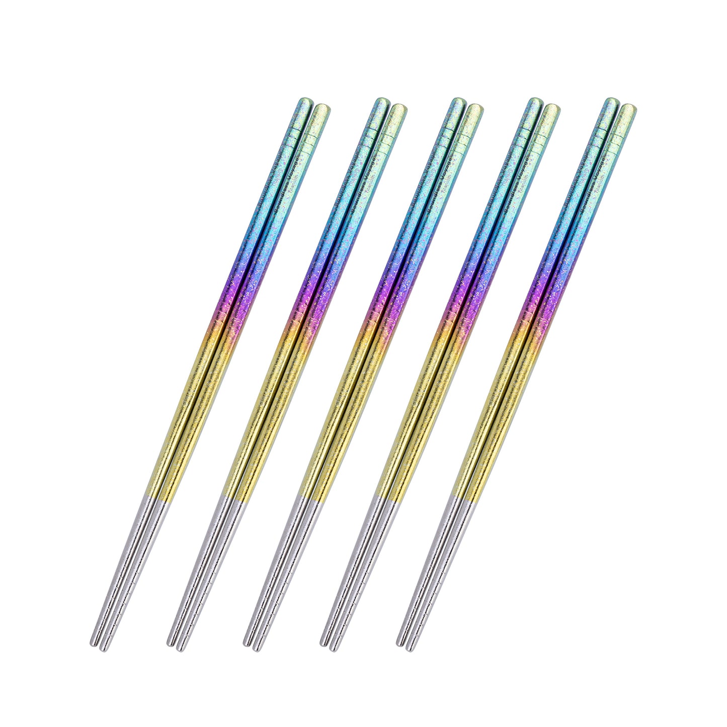 Boundless Voyage Titanium Chopsticks – Crystal Finish Ultralight Anti-Slip Reusable Chopsticks for Camping & Home