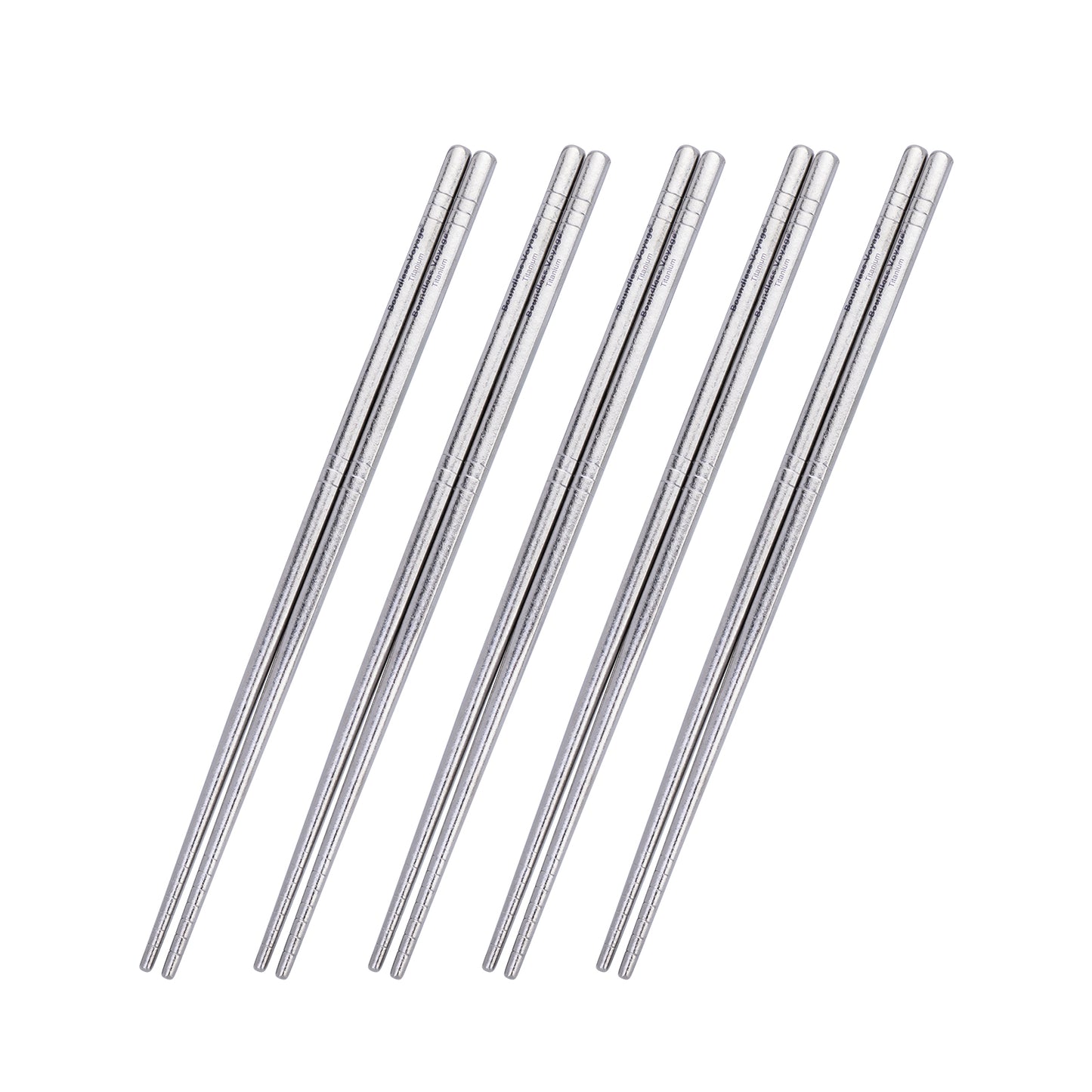Boundless Voyage Titanium Chopsticks – Crystal Finish Ultralight Anti-Slip Reusable Chopsticks for Camping & Home
