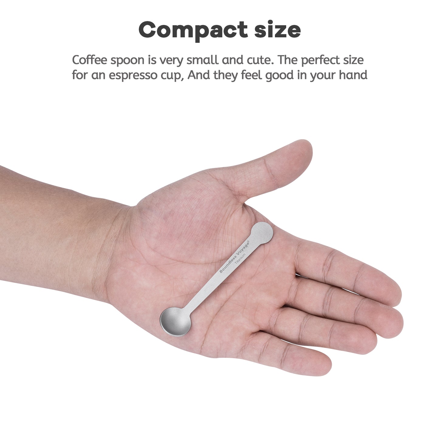 Boundless Voyage TA1 Titanium Mini Coffee Spoon – Ultralight Small Spoon for Dessert, Tea, Sugar & Jam | Perfect for Parties & Travel