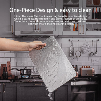 Boundless Voyage Pure Titanium Cutting Board – Ultralight, Durable & Multi-Purpose Chopping Board for Camping, Kitchen & Outdoor Use