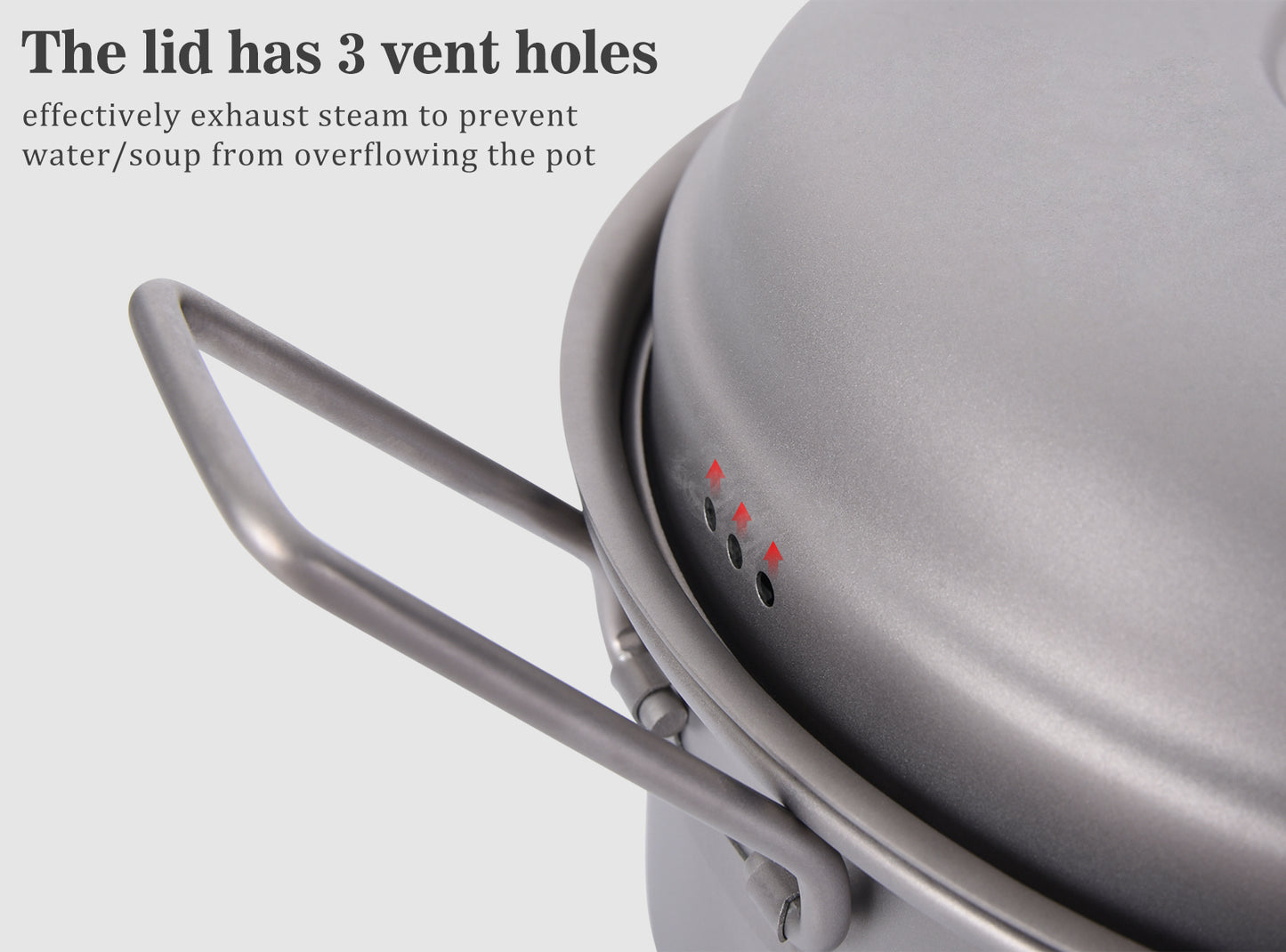 Boundless Voyage Titanium Steamer Pot Set with Lid – Ultralight Camping Stockpot & Steaming Kit, TA1 Titanium Outdoor Cookware for Backpacking, Hiking & Healthy Cooking