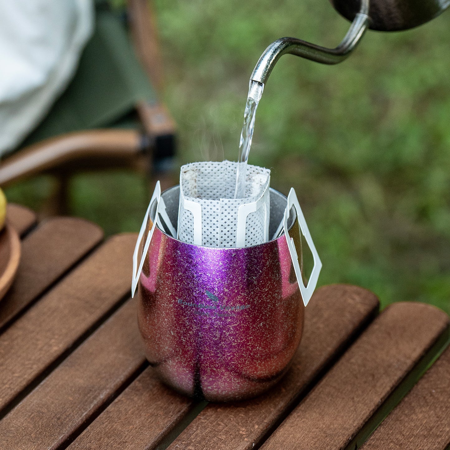 Boundless Voyage Titanium Double-Wall Cup – Ultralight TA1 Camping Coffee Mug for Travel, Hiking & Outdoor Use