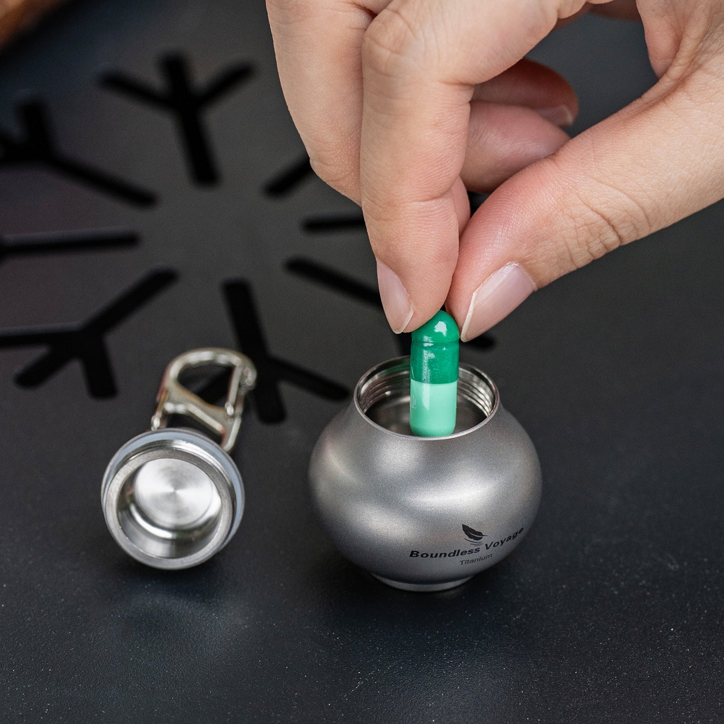 Boundless Voyage Titanium Mini Medicine Bottle – Ultralight Waterproof Pill Jar for Travel, EDC & Outdoor Use