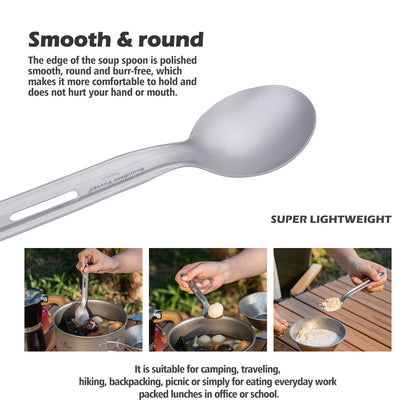Boundless Voyage Titanium Knife Spoon Fork Chopsticks Set Outdoor Camping Ultralight Cutlery for Soup Meal Portable Tableware