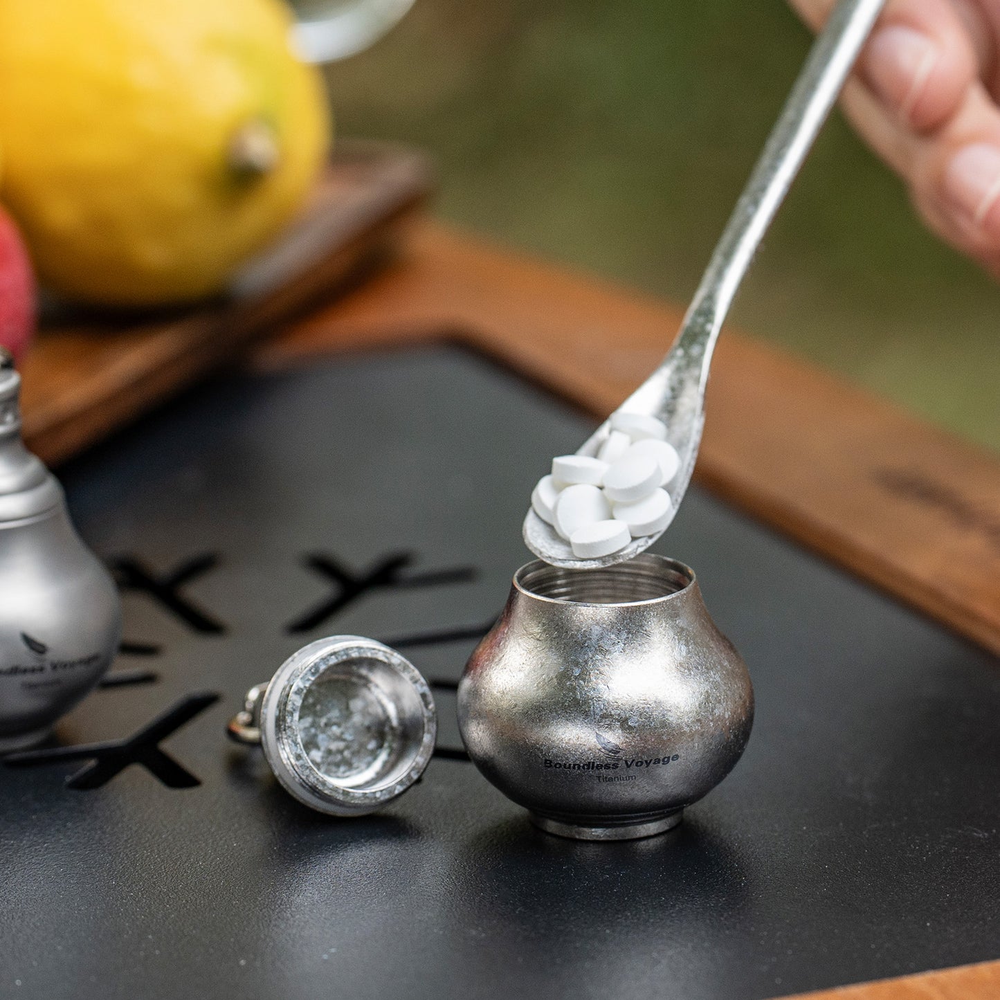 Boundless Voyage Titanium Mini Medicine Bottle – Ultralight Waterproof Pill Jar for Travel, EDC & Outdoor Use