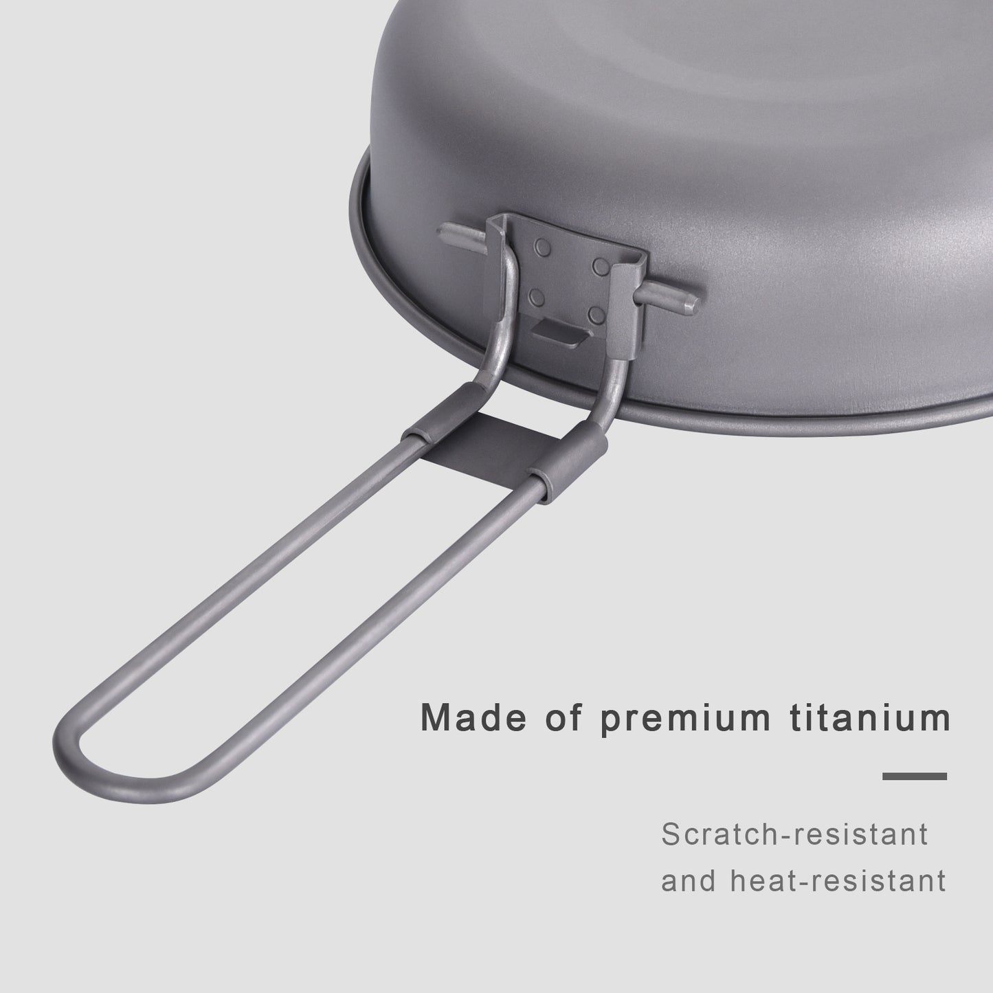 5 inch Titanium Camping Frying Pan – Ultralight Backpacking Cookware for Outdoor Cooking