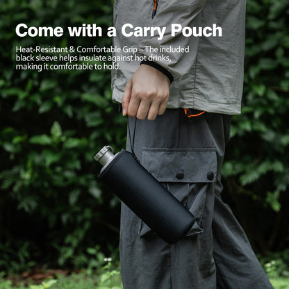 Boundless Voyage 600ml Titanium Bottle – Lightweight, Leak-Proof & Rust-Free for Camping, Hiking & Daily Hydration