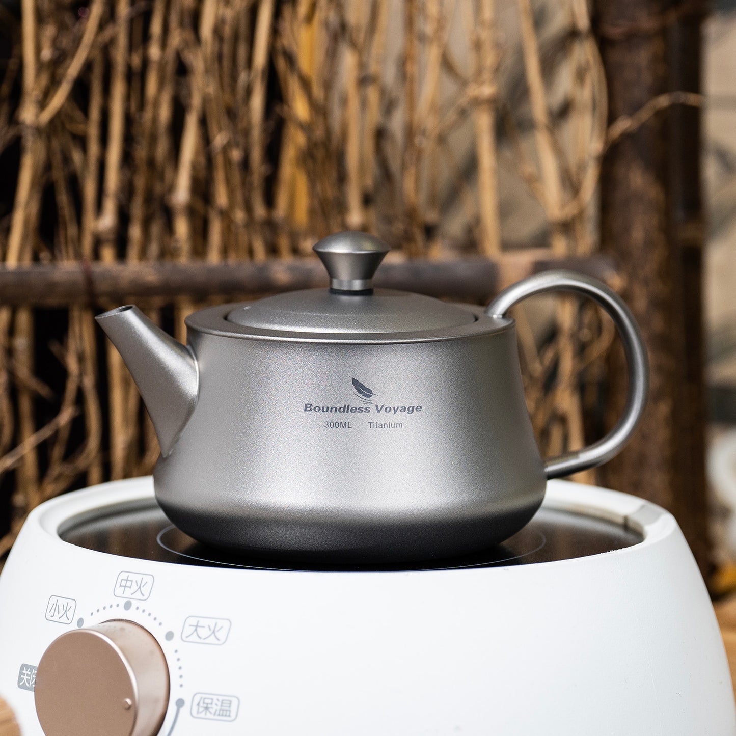 Boundless Voyage 300ml TA1 Titanium Mini Kettle – Ultralight Portable Coffee & Tea Pot for Camping, Hiking & Travel