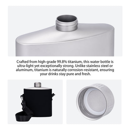 Boundless Voyage Titanium Water Bottle 1.4L – Leak-Proof Anti-Slip Cap, Ultra-Lightweight & Durable, Ideal for Camping, Hiking & Everyday Use