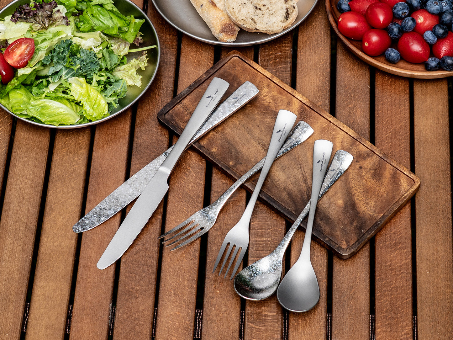 Boundless Voyage Titanium Cutlery Set – Ultralight Camping Knife, Fork & Spoon Tableware for Travel & Everyday Use