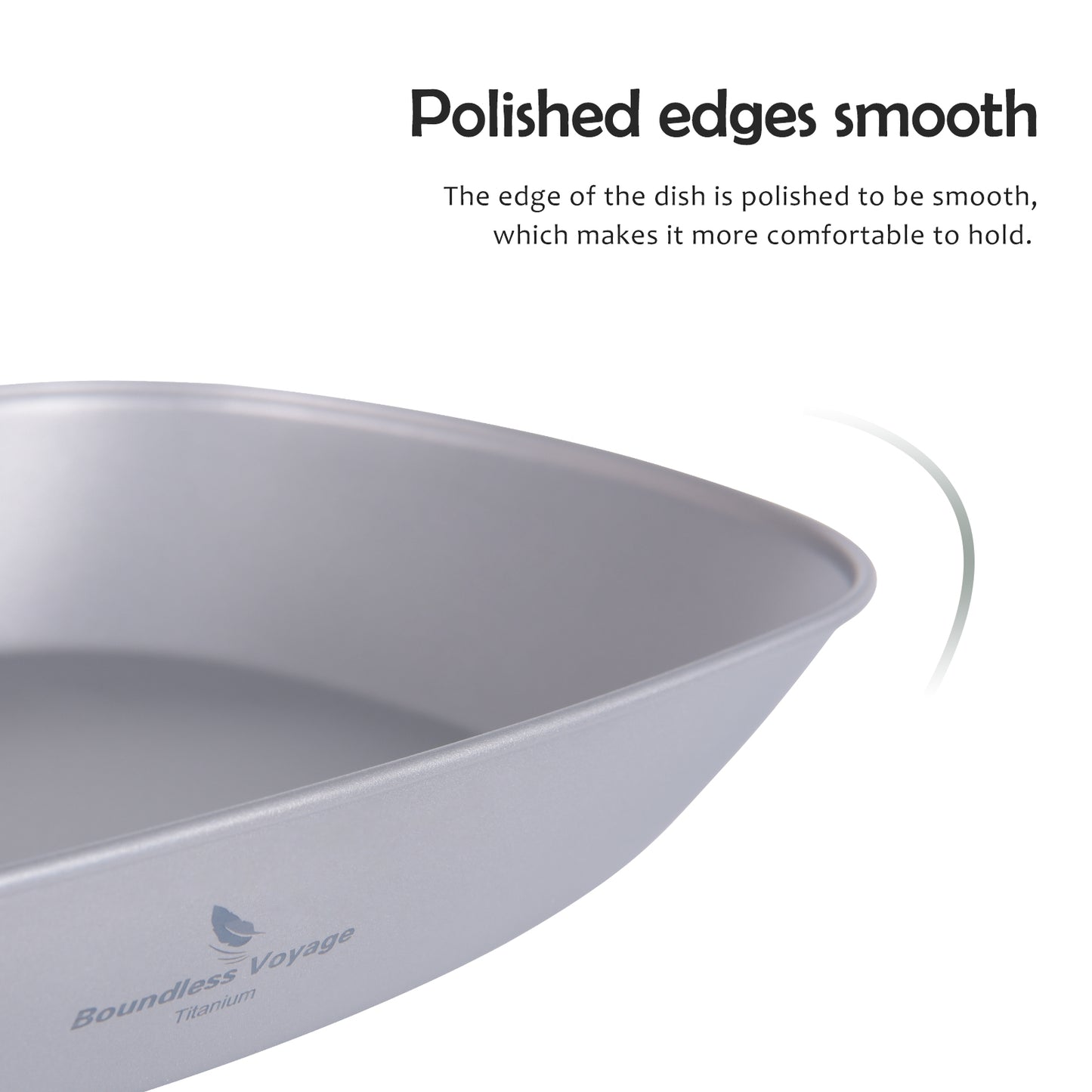 Boundless Voyage Pure Titanium Ultralight Plate – Portable Camping Dish with Carry Bag for Outdoor Tableware & Travel