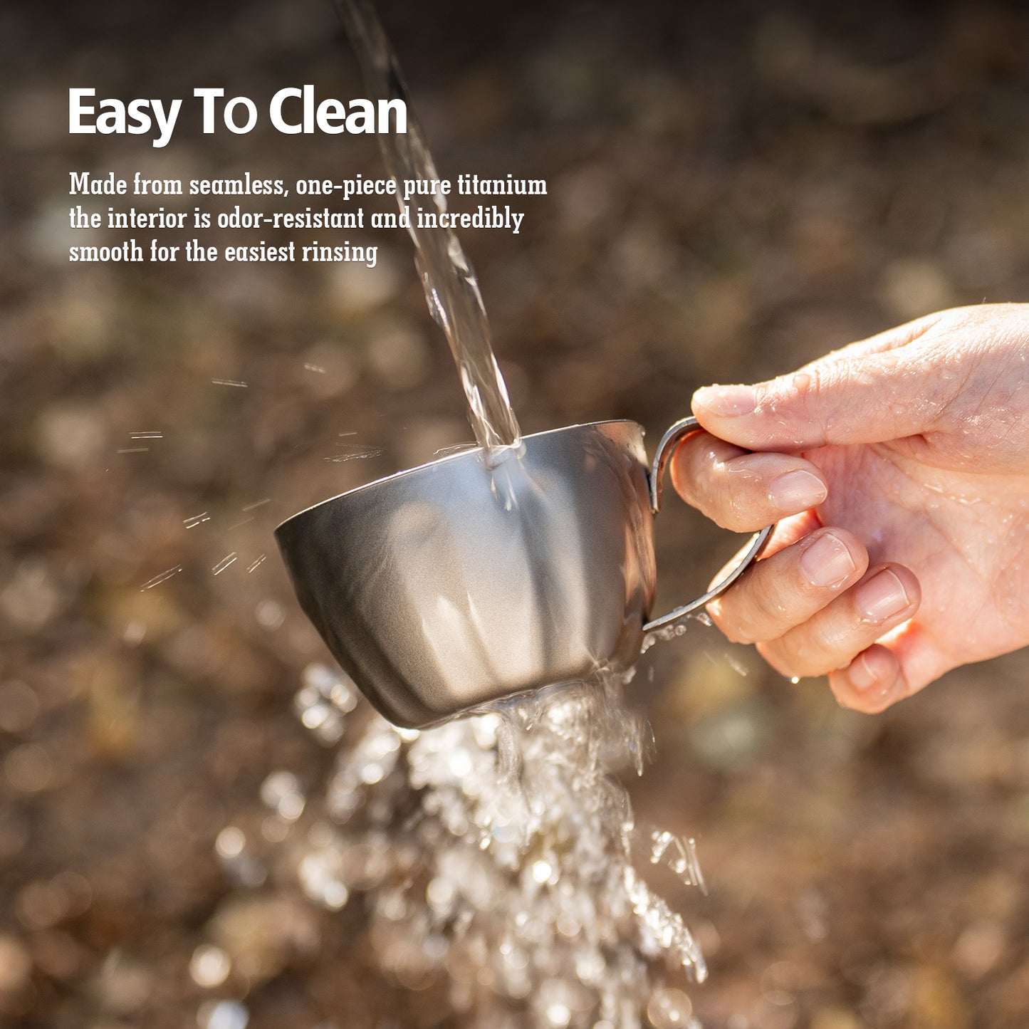 Boundless Voyage Titanium Espresso Cup 120ml Double Wall Coffee Cup, Compact & Lightweight & Heat Insulated, Fixed Handle for Home Barista, Office Outdoor Travel & Camping, Home used