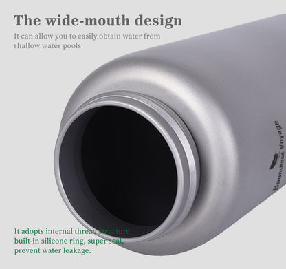 Boundless Voyage Titanium Bottle with Nesting Cup Lightweight Portable for Hiking Camping Picnic