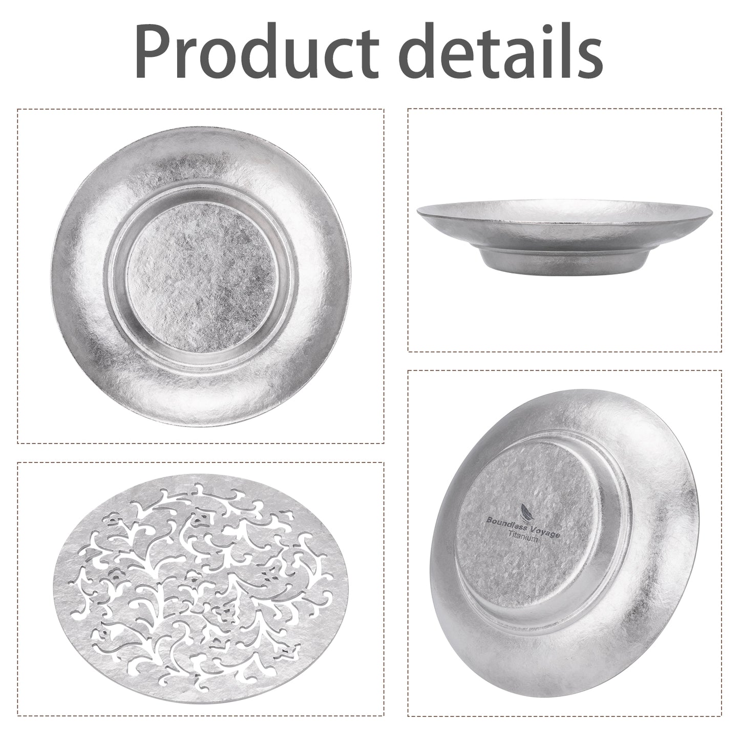 Boundless Voyage Titanium Tea Tray – Detachable Gongfu Tea Drain Tray with Water Storage for Home, Office & Travel