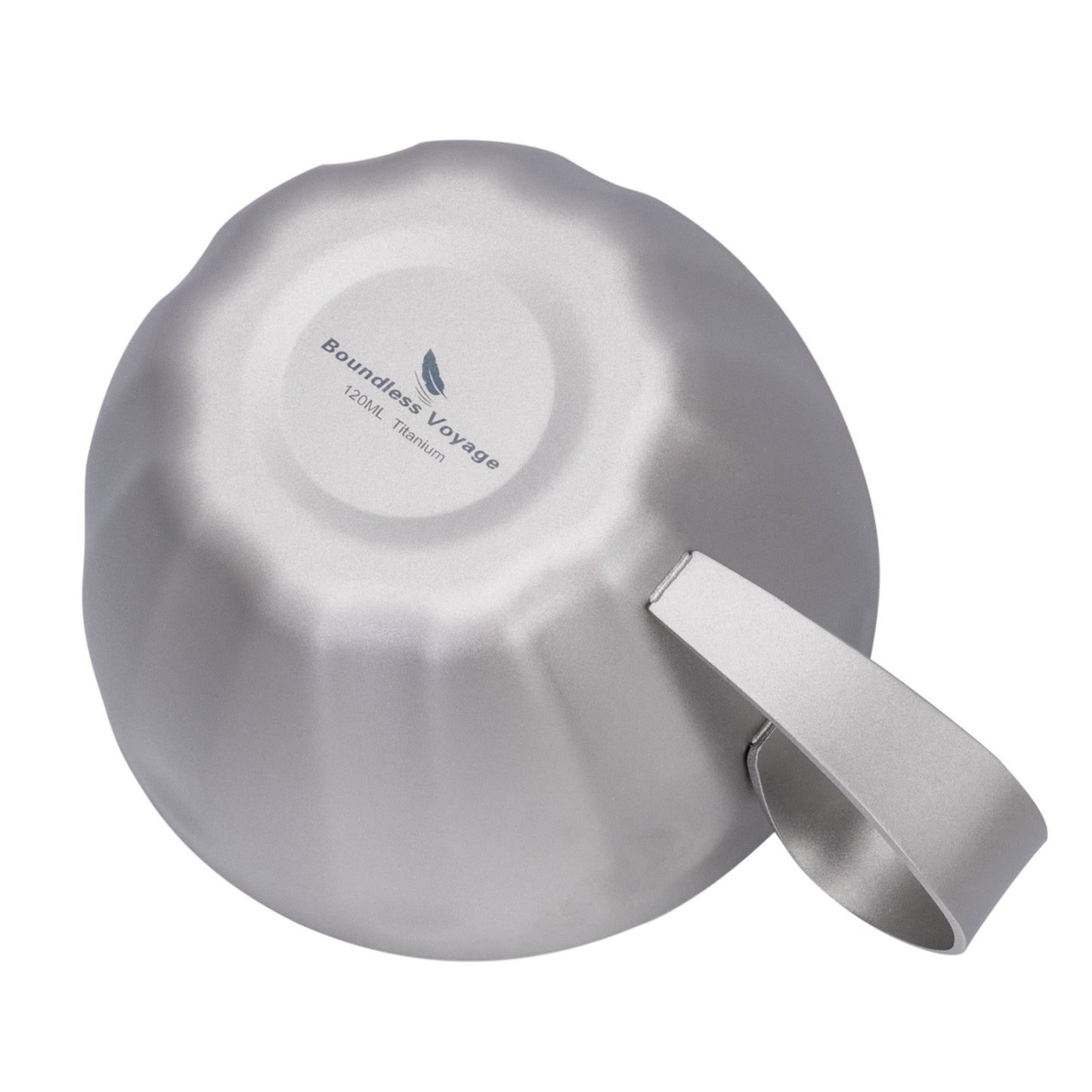 Boundless Voyage Titanium Espresso Cup 120ml Double Wall Coffee Cup, Compact & Lightweight & Heat Insulated, Fixed Handle for Home Barista, Office Outdoor Travel & Camping, Home used