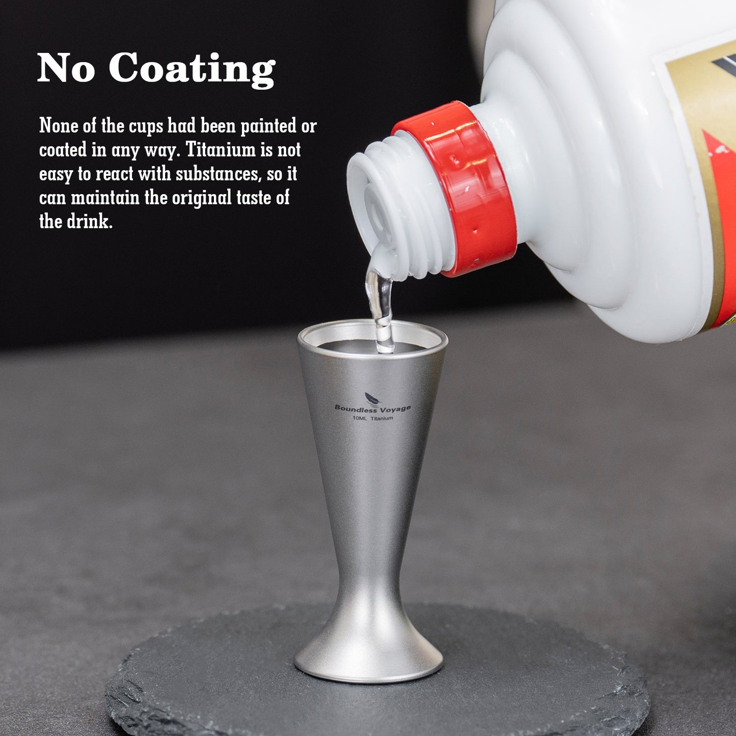 Boundless Voyage Titanium Mini Shot Glass Set | Ultralight Whiskey & Tequila Cups | Small Portable Outdoor Drinking Cups