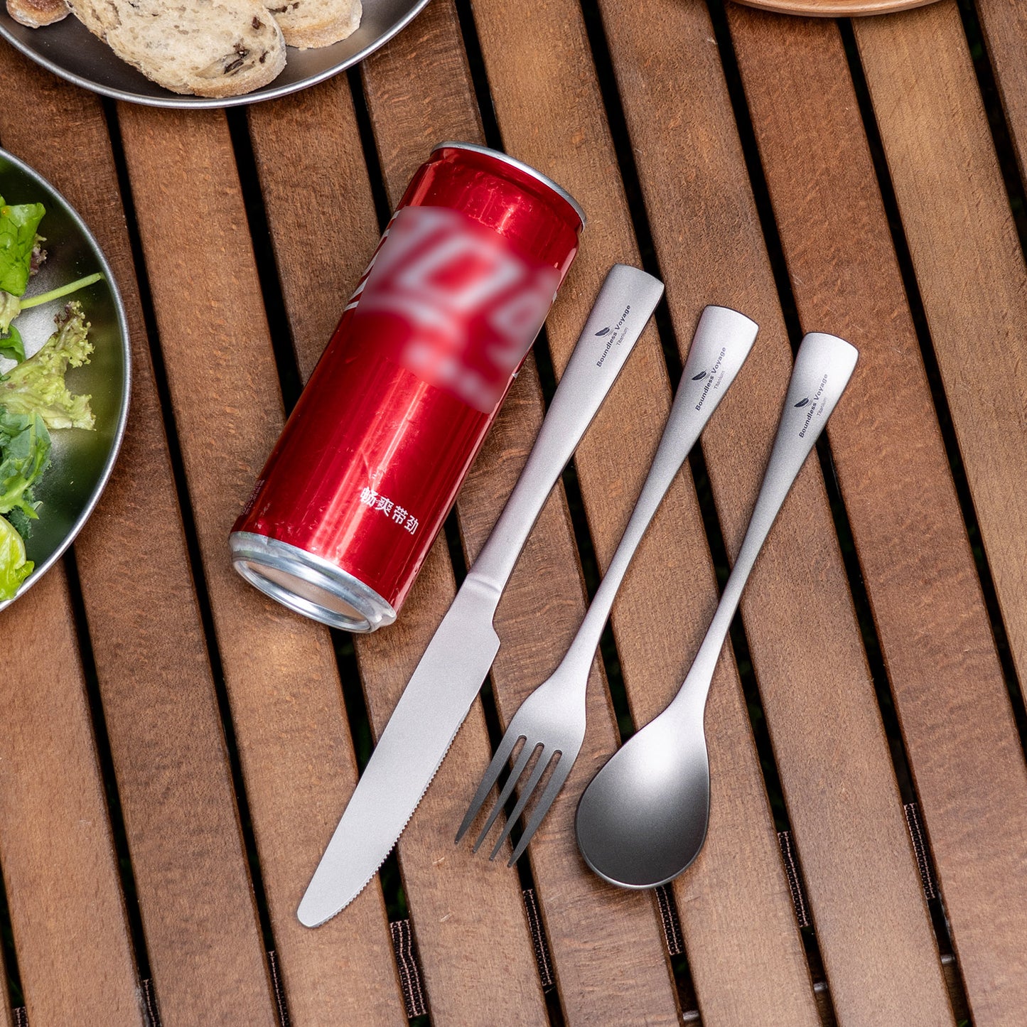 Boundless Voyage Titanium Cutlery Set – Ultralight Camping Knife, Fork & Spoon Tableware for Travel & Everyday Use