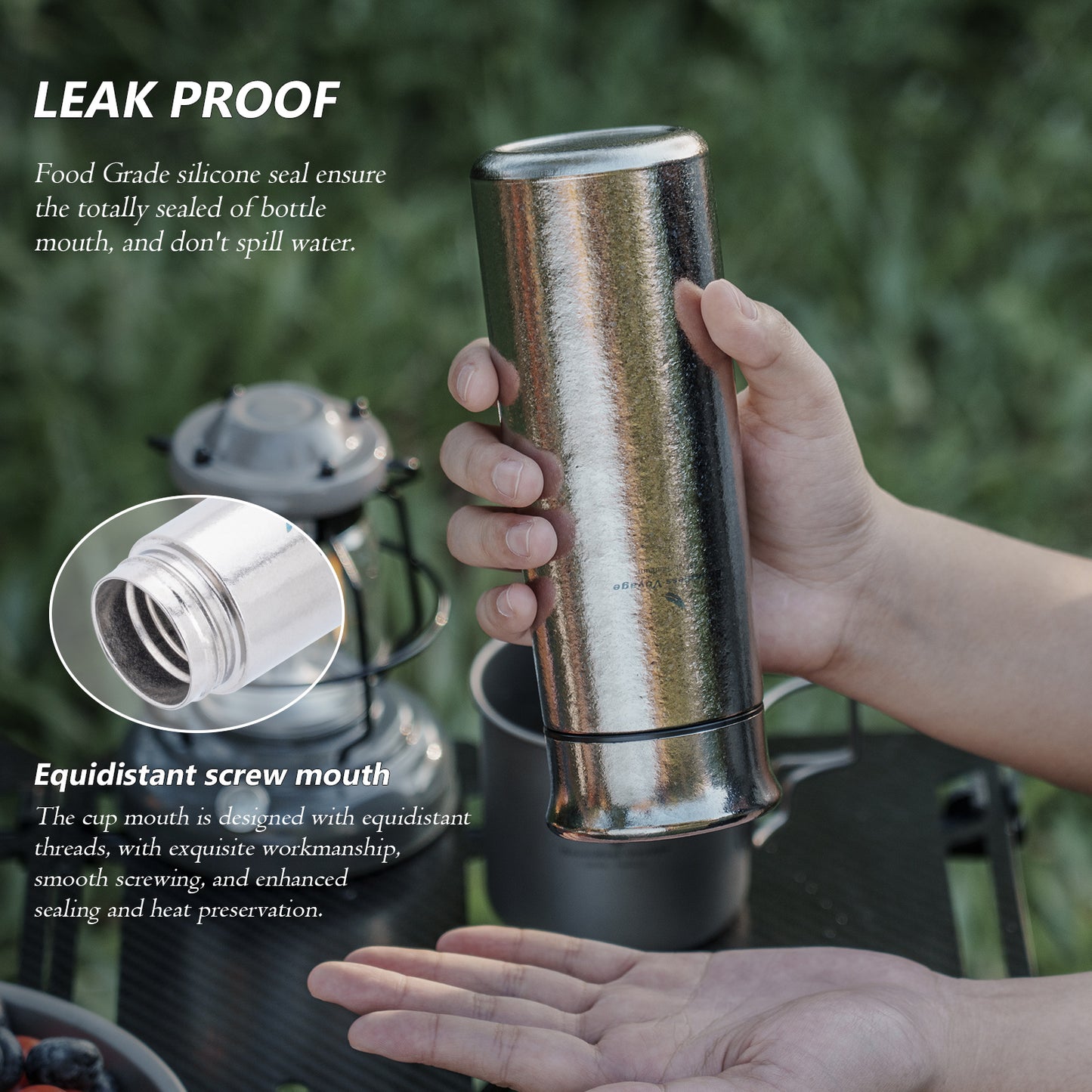 Boundless Voyage 280ml Titanium Vacuum Flask – Leakproof Sports Water Bottle, Keeps Drinks Hot & Cold