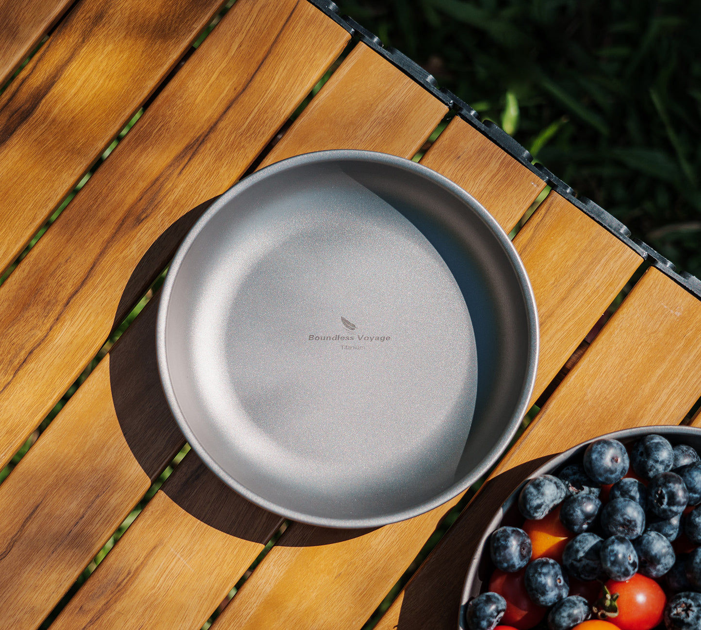 Boundless Voyage Titanium Plates Dishes Saucer Outdoor Camping Home Food Tray Round Dinnerware Hiking Backpacking Travel Portable Durable Tableware Stackable Serving Plates