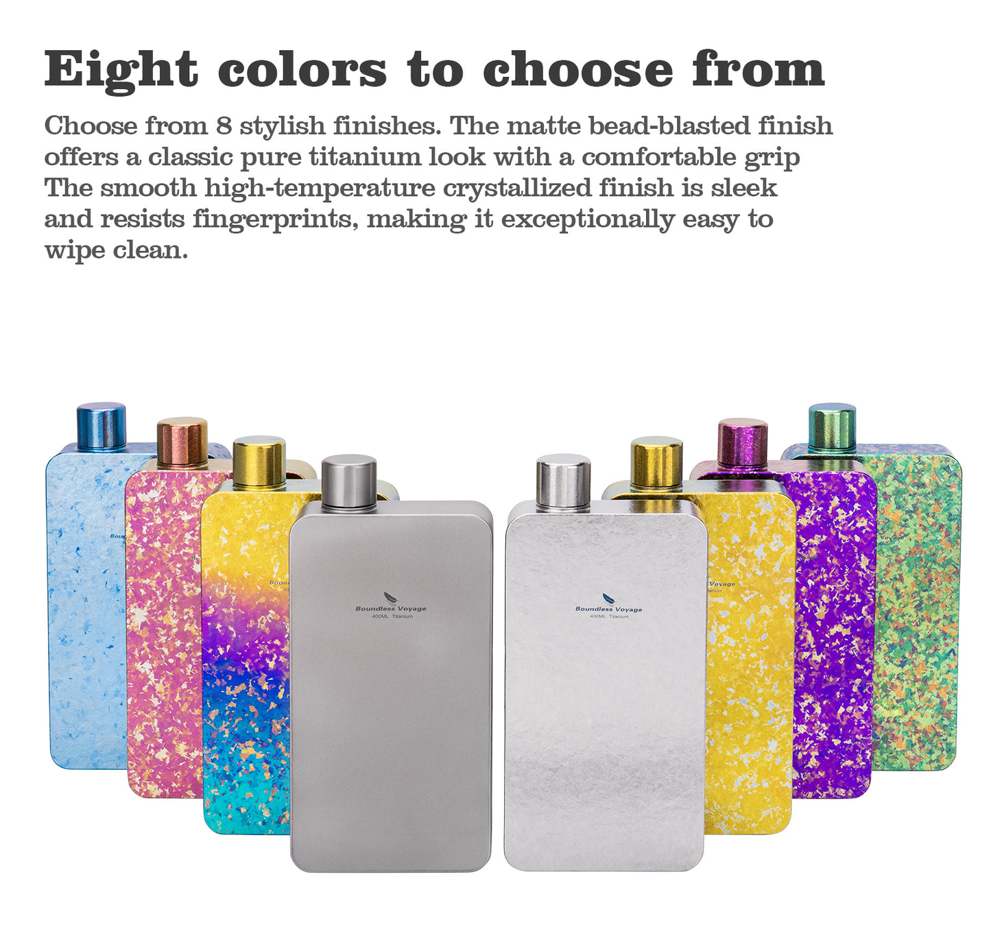 Boundless Voyage 400ml Titanium Flask with Funnel – Lightweight Leakproof Hip Flask for Camping, Travel & Everyday Carry