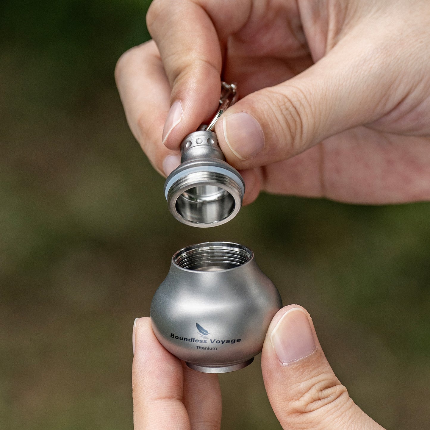 Boundless Voyage Titanium Mini Medicine Bottle – Ultralight Waterproof Pill Jar for Travel, EDC & Outdoor Use