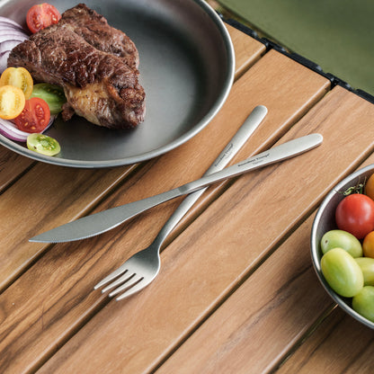 Boundless Voyage Titanium Camping Cutlery Set – Knife, Fork, Spoon & Chopsticks, Ultralight Tableware for Outdoor Travel & Home Use
