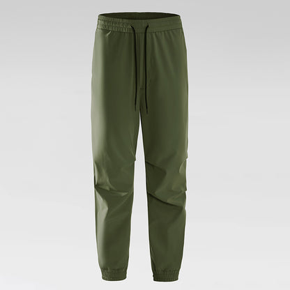 Unisex Summer Quick-Dry Joggers – Loose Fit, Long Pants for Outdoor Hiking & Casual Wear, Drawstring Cuffed Ankles