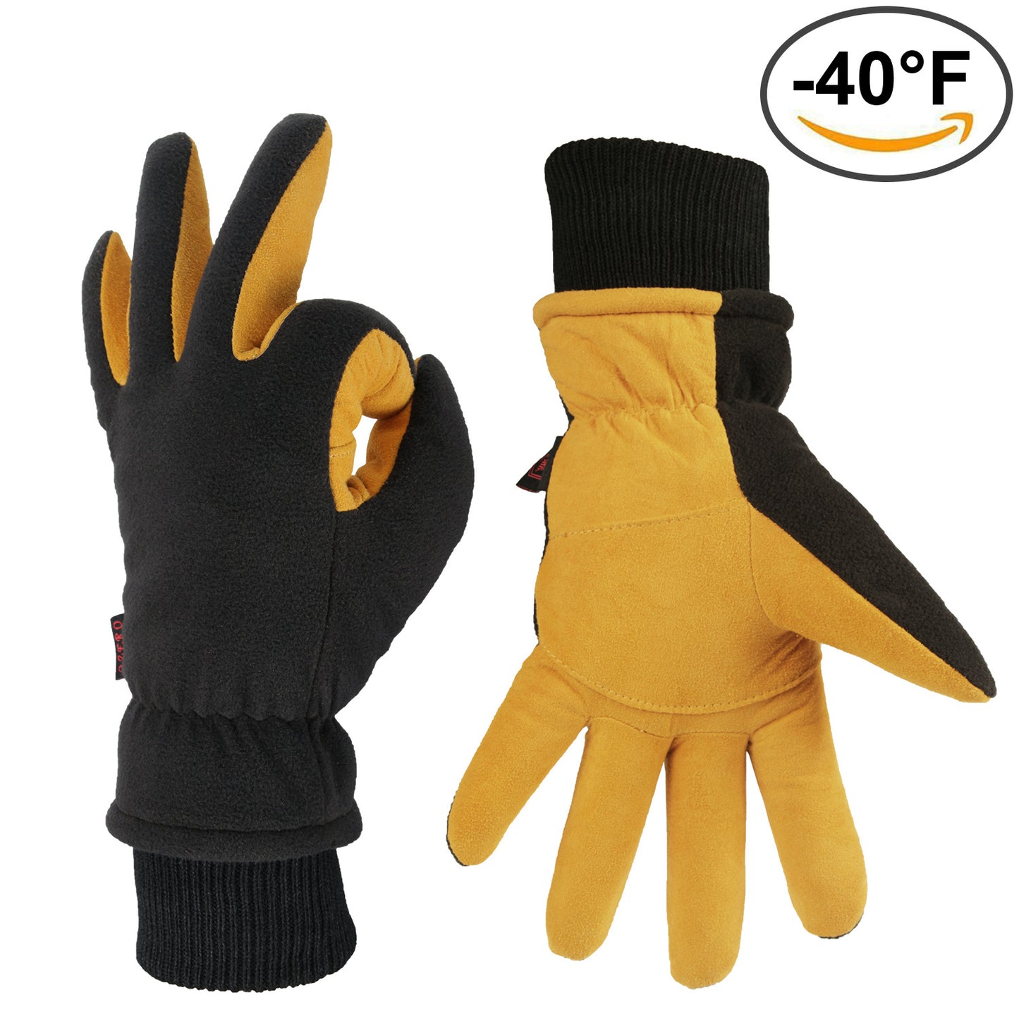 Winter Cycling Gloves with Suede-Like Palm – Durable, Fleece-Lined Thermal Gloves for Men & Women