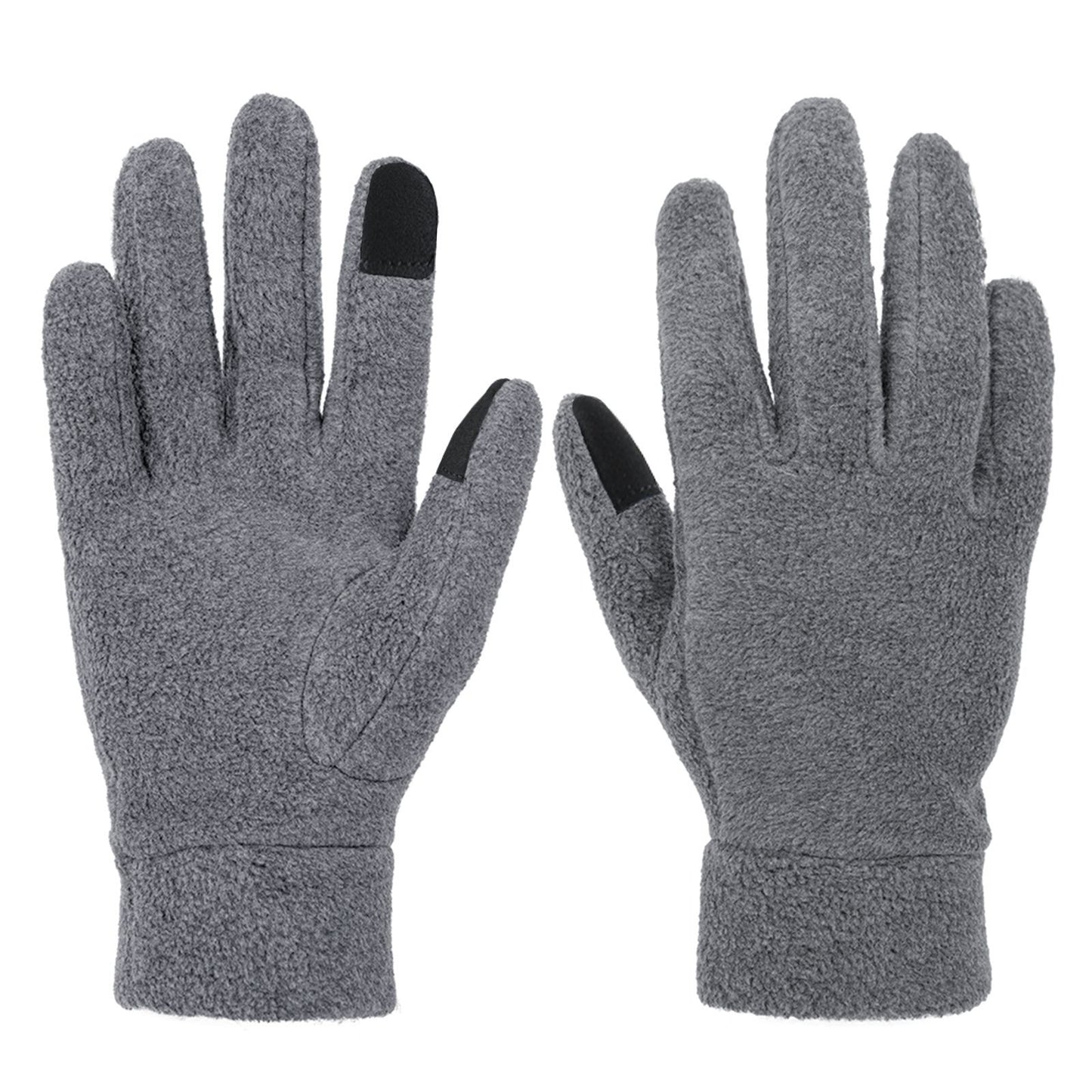 Winter Fleece Gloves– Thick Double-Layer Fleece Thermal Gloves for Men & Women, Warm for Skiing, Cycling & Outdoor Use