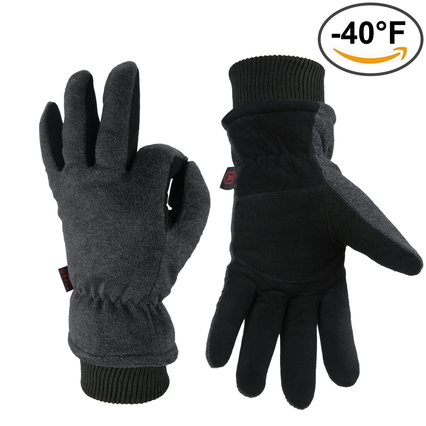 Winter Cycling Gloves with Suede-Like Palm – Durable, Fleece-Lined Thermal Gloves for Men & Women