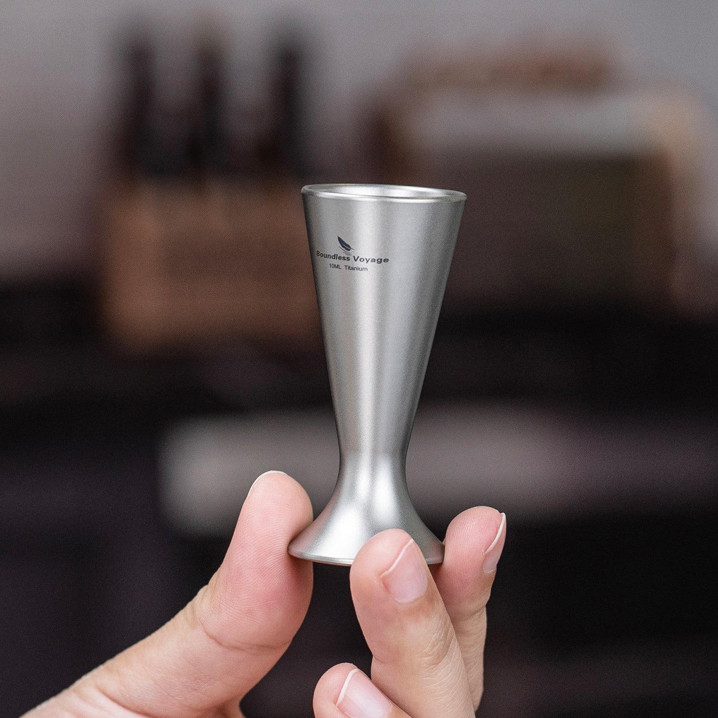 Boundless Voyage Titanium Mini Shot Glass Set | Ultralight Whiskey & Tequila Cups | Small Portable Outdoor Drinking Cups
