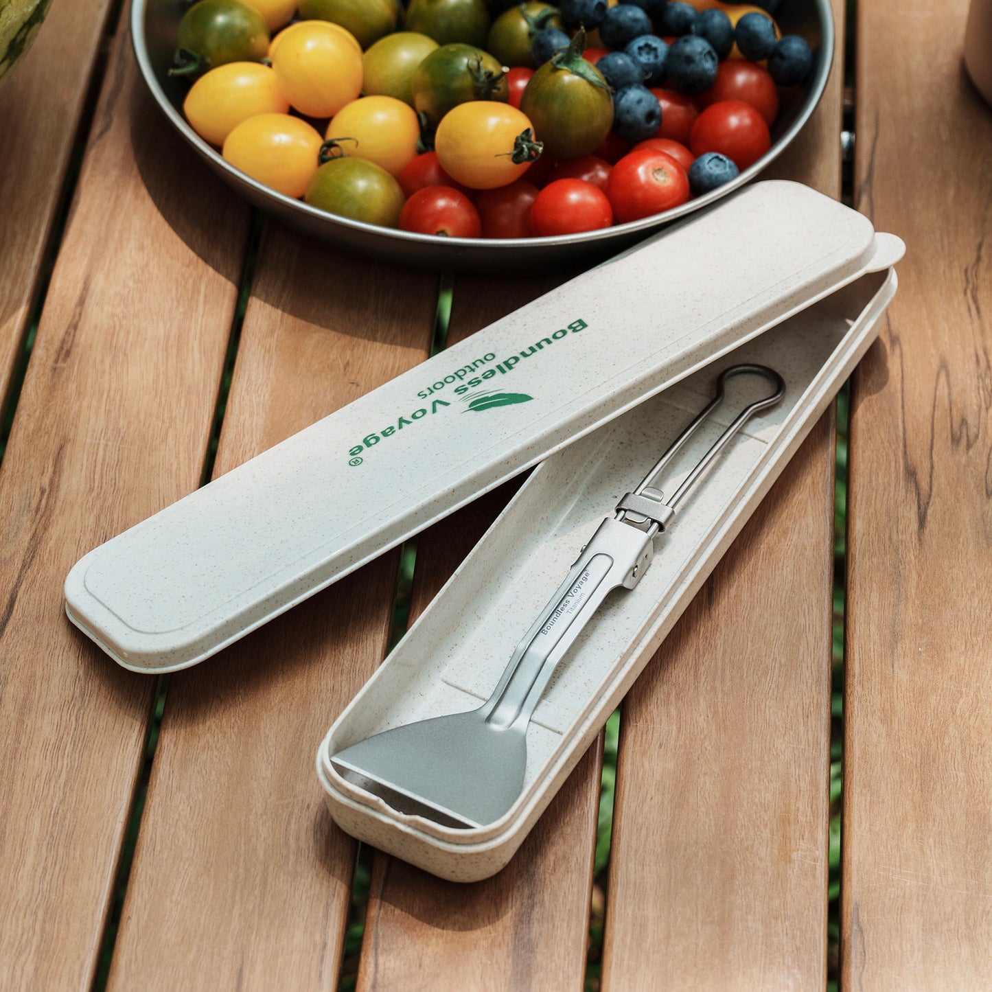Boundless Voyage Titanium Folding Cooking Spatula – Ultralight Beefsteak Frying Shovel for Outdoor & Home Kitchen Use
