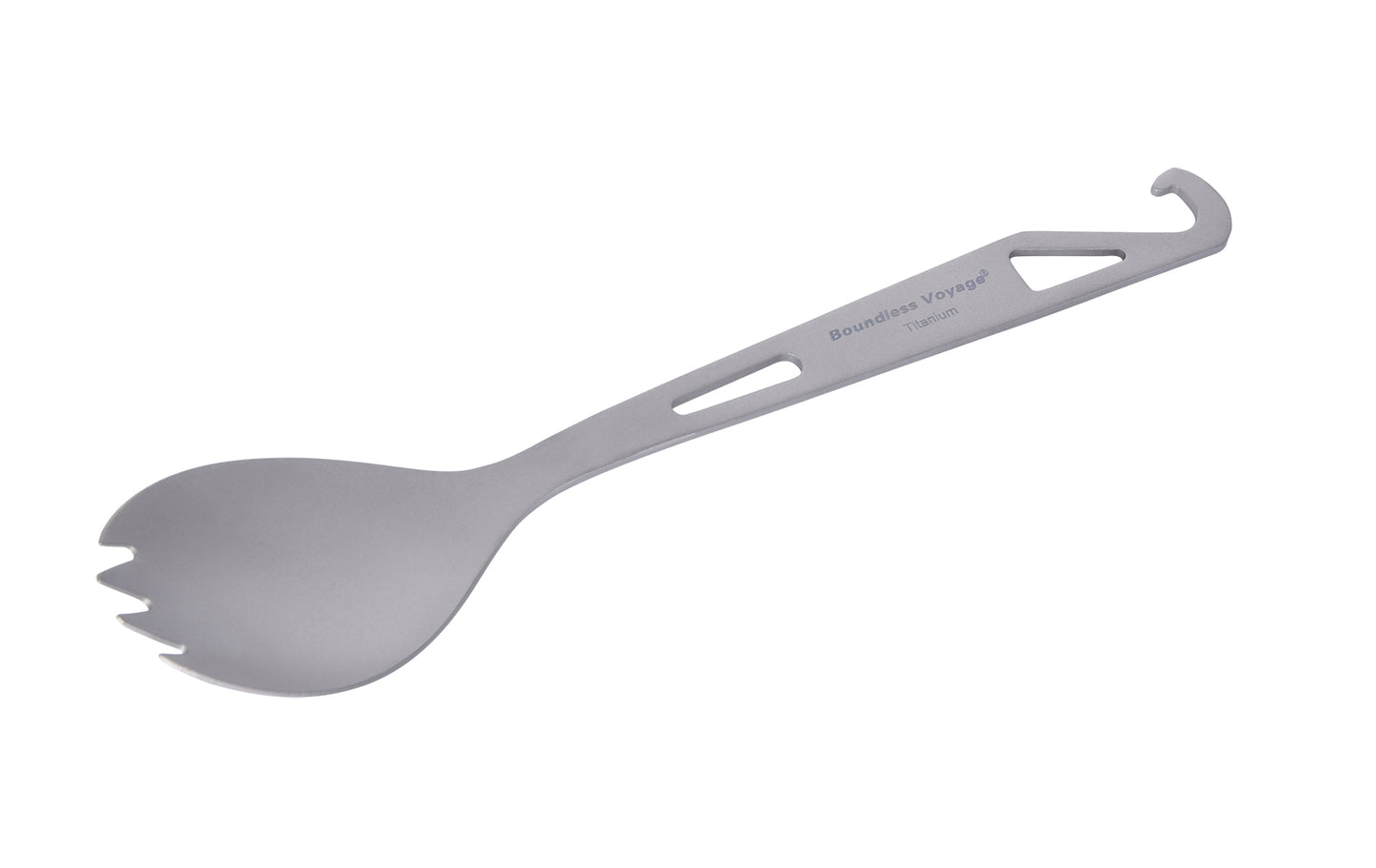 Boundless Voyage Titanium Spork with Bottle Opener – Ultralight Camping Cutlery for Hiking, Backpacking & Travel