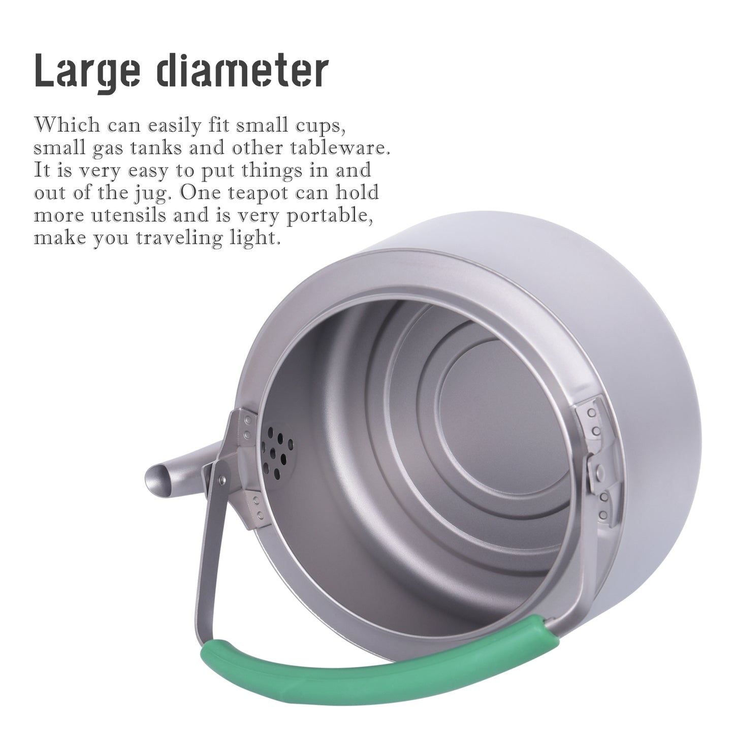 Boundless Voyage 800ml Ultralight Titanium Kettle | Portable Camping Tea Pot with Folding Handle | Durable BPA-Free Outdoor Coffee & Water Boiler